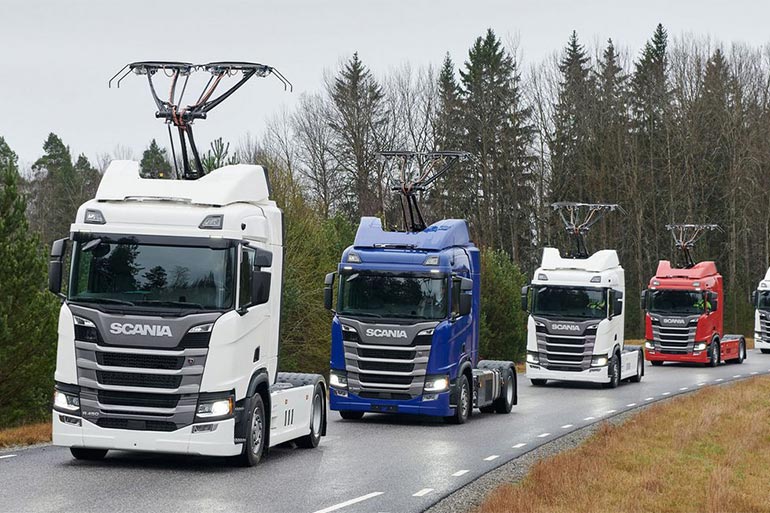 Scania поставить ще 7 вантажівок з пантографами для електричної дороги