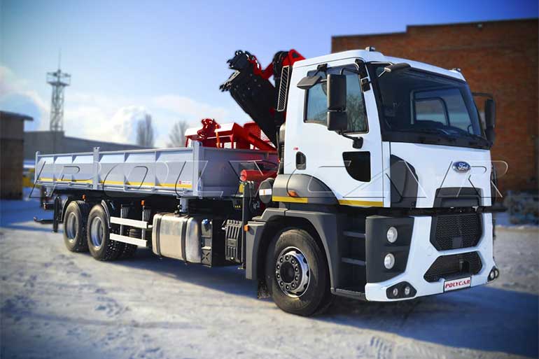Polycar представив новий самоскид з краном-маніпулятором Palfinger