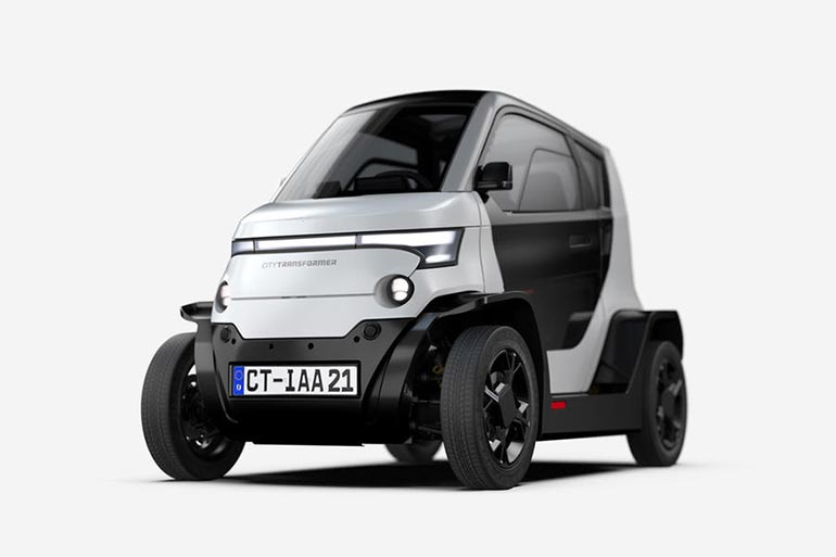На Мюнхенському автосалоні ізраїльський стартап City Transformer представив електрокар, який зменшується до 1 м