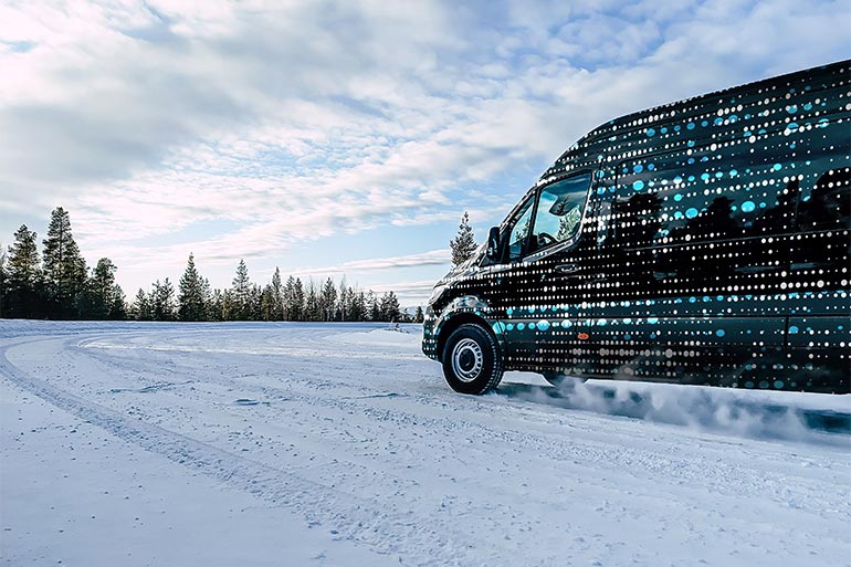 Нове покоління eSprinter проходить зимові випробування на витривалість