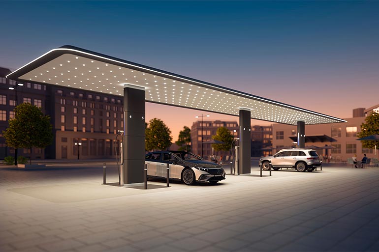 Mercedes-Benz запустить мережу потужних зарядних станцій для електромобілів