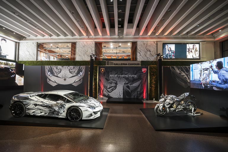 Відомий художник об’єднав Lamborghini та Ducati в єдиний витвір мистецтва